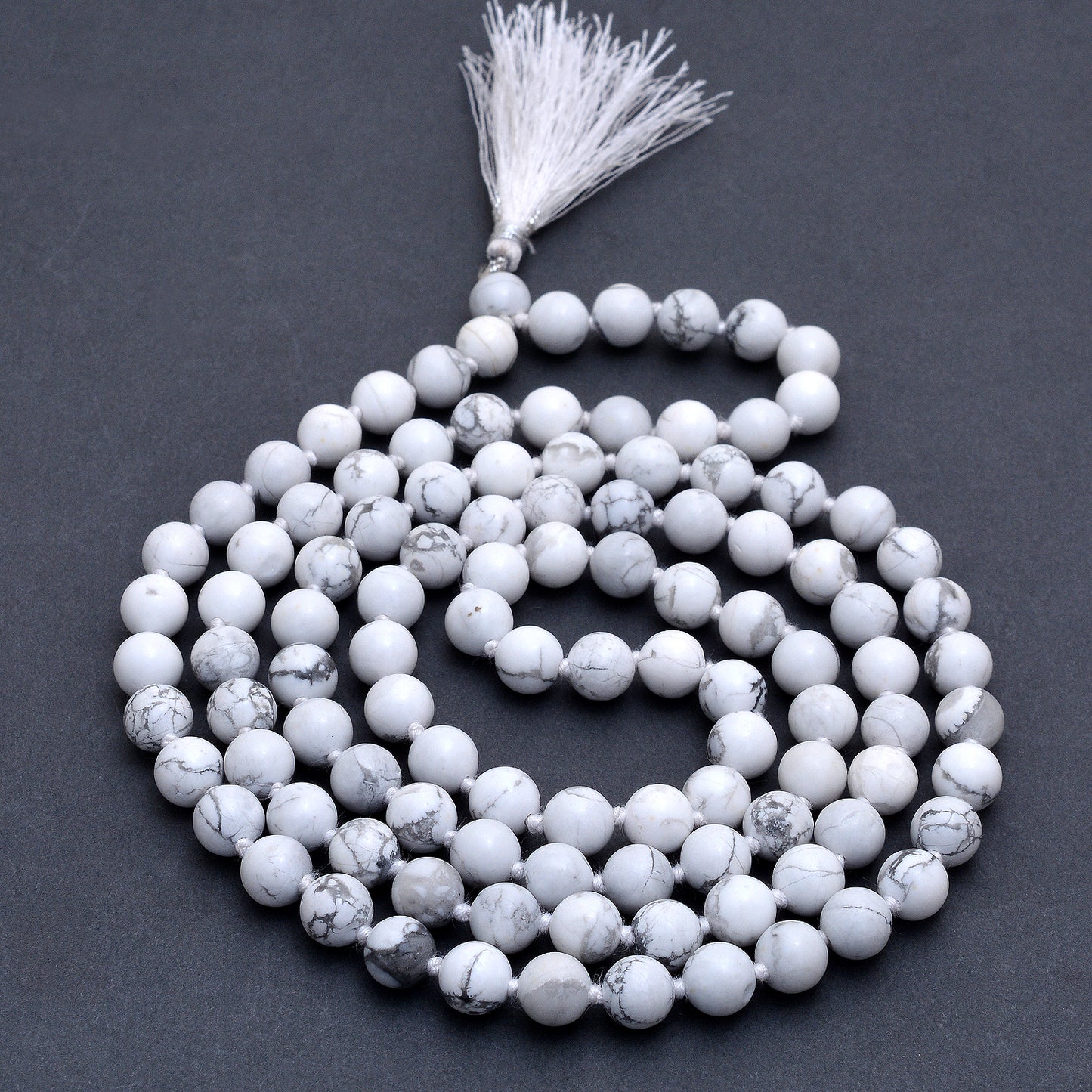 Howlite Japa Mala - Calmness & Serenity Meditation Beads