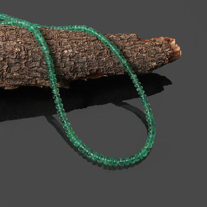 High Quality Zambian Emerald Beaded Necklace – Genuine Green Emerald Gemstone Necklace for Elegance & Healing Energy