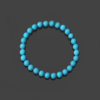 Tranquil Beauty: Turquoise Smooth Round Bracelet