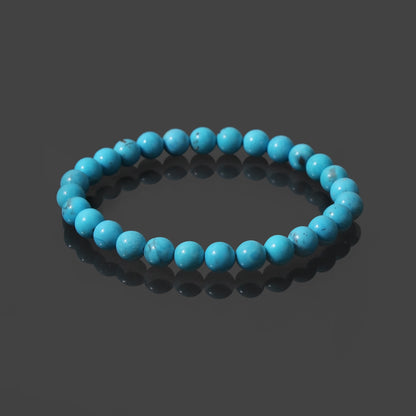 Tranquil Beauty: Turquoise Smooth Round Bracelet