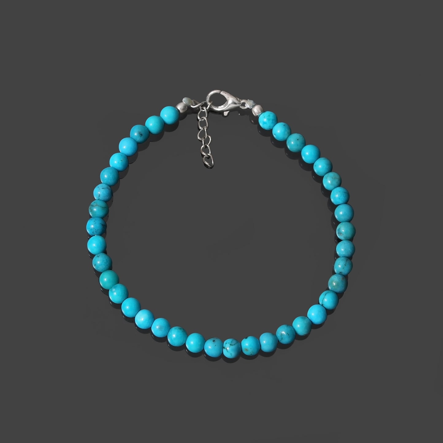 Tranquil Serenity: Turquoise Smooth Round 5mm Bracelet