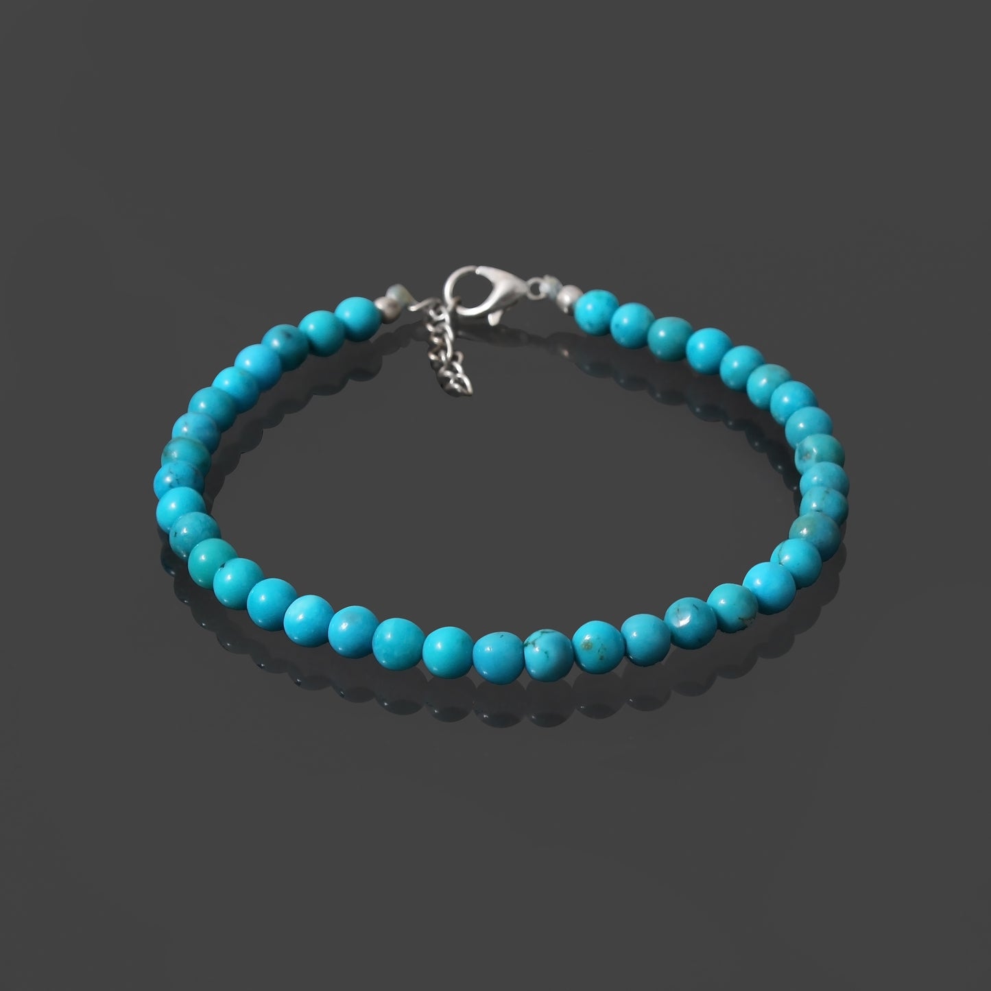 Tranquil Serenity: Turquoise Smooth Round 5mm Bracelet