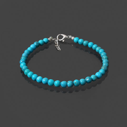 Tranquil Serenity: Turquoise Smooth Round 5mm Bracelet