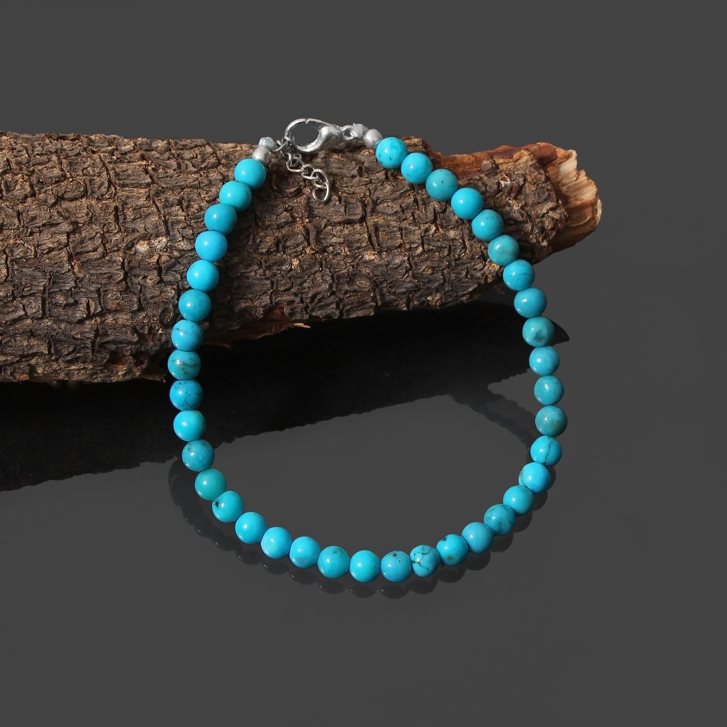 Tranquil Serenity: Turquoise Smooth Round 5mm Bracelet