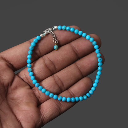 Turquoise Smooth Round 4.5mm Bracelet