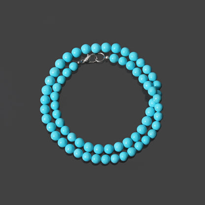 Charm: Turquoise Smooth Round Necklace"