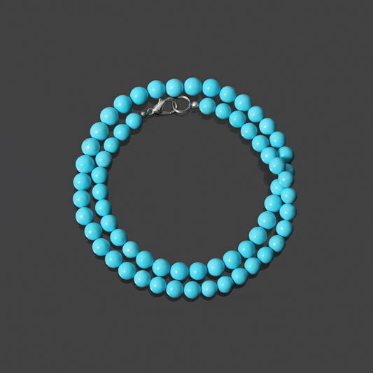 Charm: Turquoise Smooth Round Necklace"