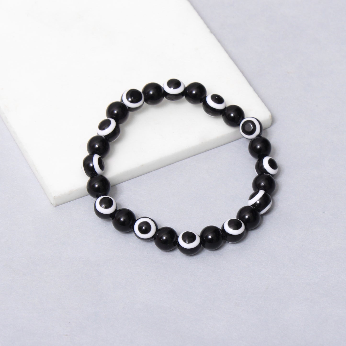 Black Onyx Evil Eye Bracelet - Strength & Protection