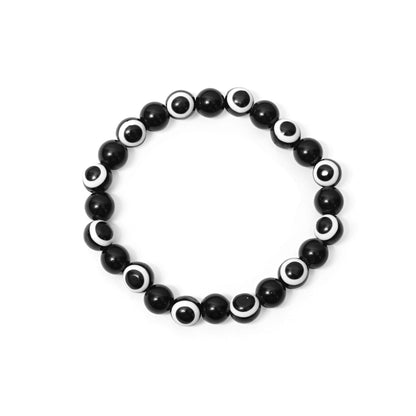 Black Onyx Evil Eye Bracelet - Strength & Protection