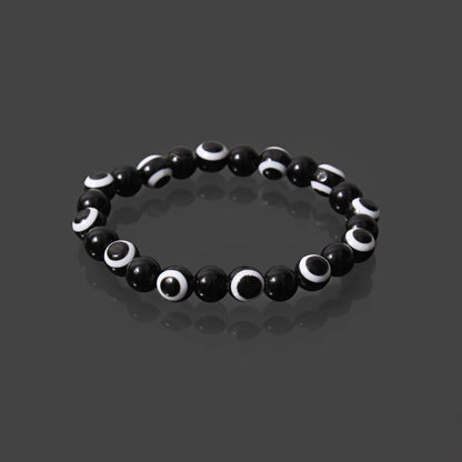 Black Onyx Evil Eye Bracelet - Strength & Protection