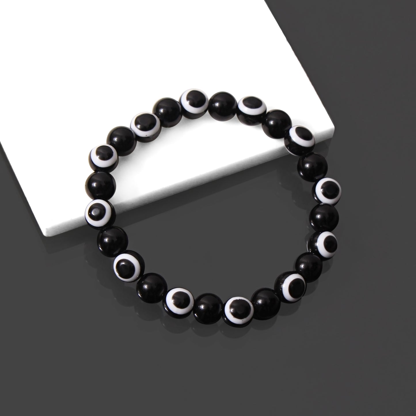 Black Onyx Evil Eye Bracelet - Strength & Protection