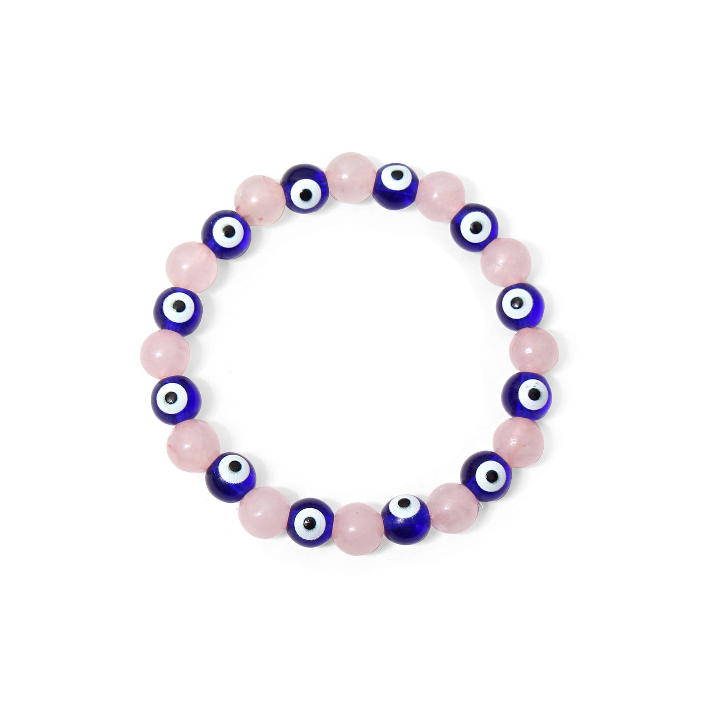 Rose Quartz Evil Eye Bracelet - Love & Protection