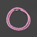 Pink Ethiopian Opal Faceted Rondelle  Exquisite Gemstone Necklace