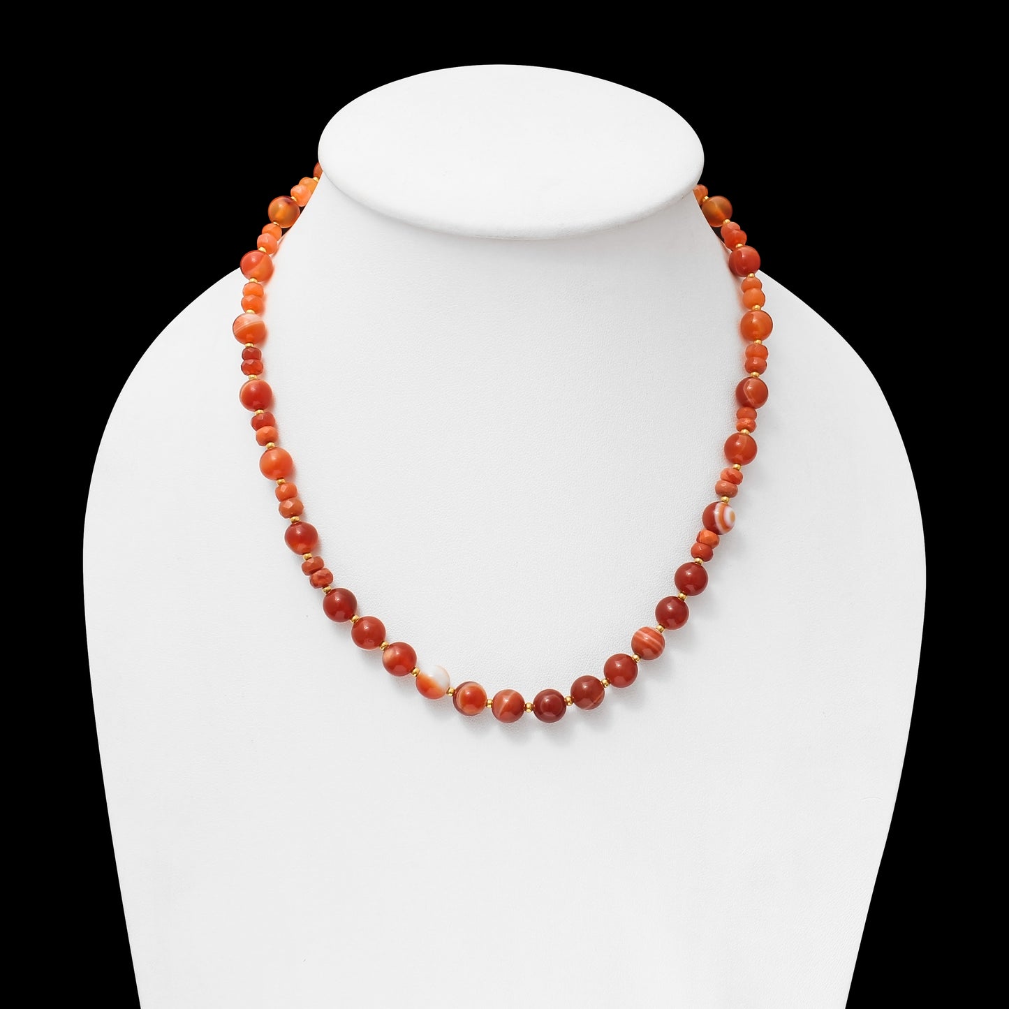 Mexican Opal and Orange Agate Gemstone Necklace - Ignite Passion & Grounding Energy