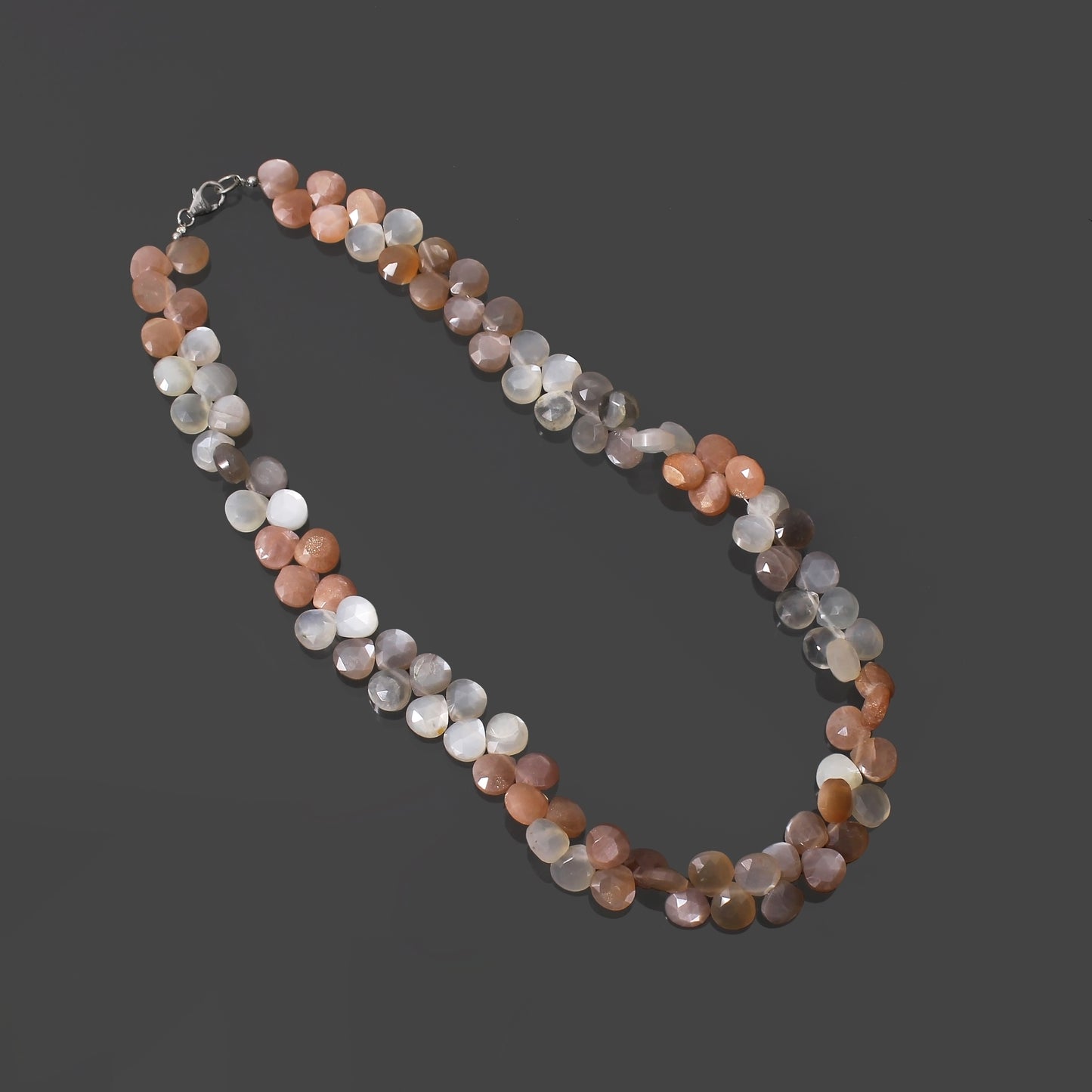 Peach Moonstone Gemstone Necklace - Nurture Emotional Balance & Inner Growth