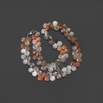 Peach Moonstone Gemstone Necklace - Nurture Emotional Balance & Inner Growth