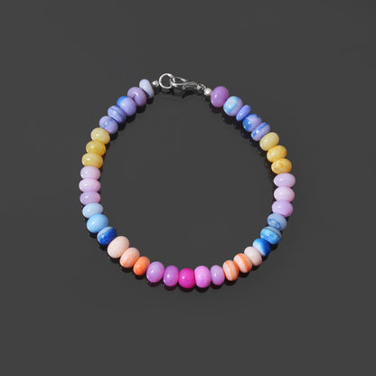 Unleash Positivity With The Natural Multi Candy Opal Gemstone Bracelet