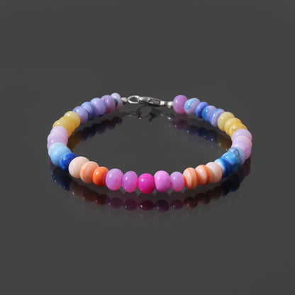 Unleash Positivity With The Natural Multi Candy Opal Gemstone Bracelet