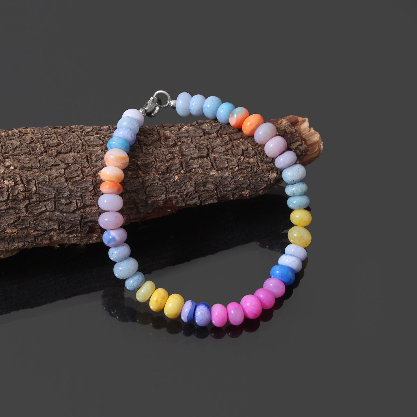 Enchanting Candy Opal Bracelet – Natural Gemstone for Positivity & Style