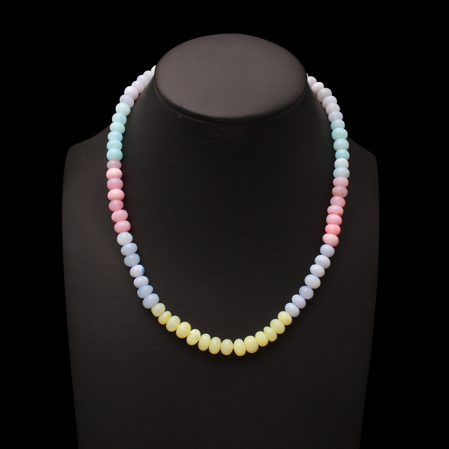 Multicolor Peruvian Candy Opal Beaded Necklace – Handmade Pastel Gemstone Jewelry