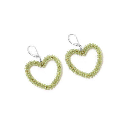 Green Peridot Heart Shape Earrings – Elegance & Positive Energy