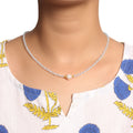 Handmade Natural Aquamarine & Pearl Beaded Necklace – Tranquil Crystal Jewelry for Serenity