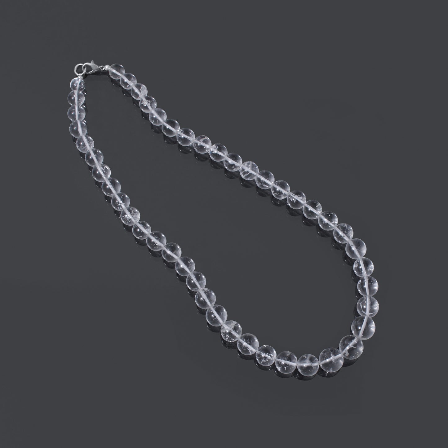 Hyalite Opal Smooth Round Beaded Necklace – Natural Clear Gemstone for Clarity & Spiritual Light