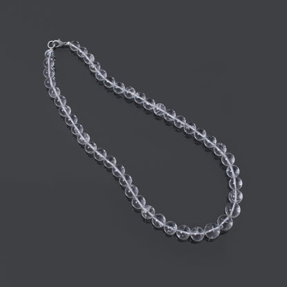 Hyalite Opal Smooth Round Beaded Necklace – Natural Clear Gemstone for Clarity & Spiritual Light