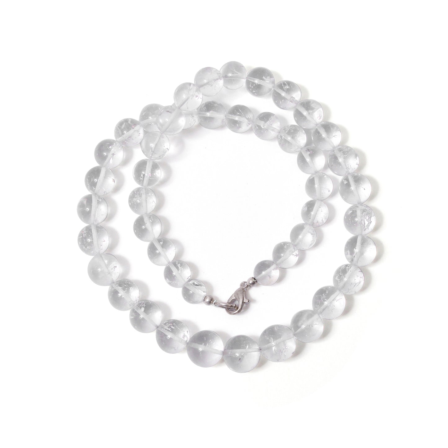 Hyalite Opal Smooth Round Beaded Necklace – Natural Clear Gemstone for Clarity & Spiritual Light