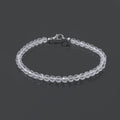 Hyalite Opal Faceted Round Bead Bracelet – Natural Clear Gemstone for Clarity, Purity & Spiritual Light