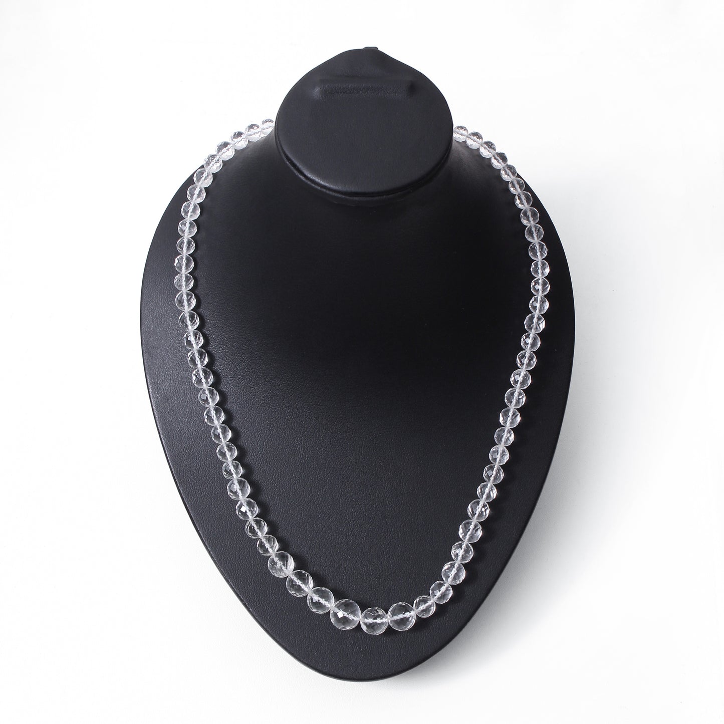 Hyalite Opal Faceted Round 5-9 mm Beaded Necklace – Natural Clear Opal for Purity, Light & High Vibrational Energy