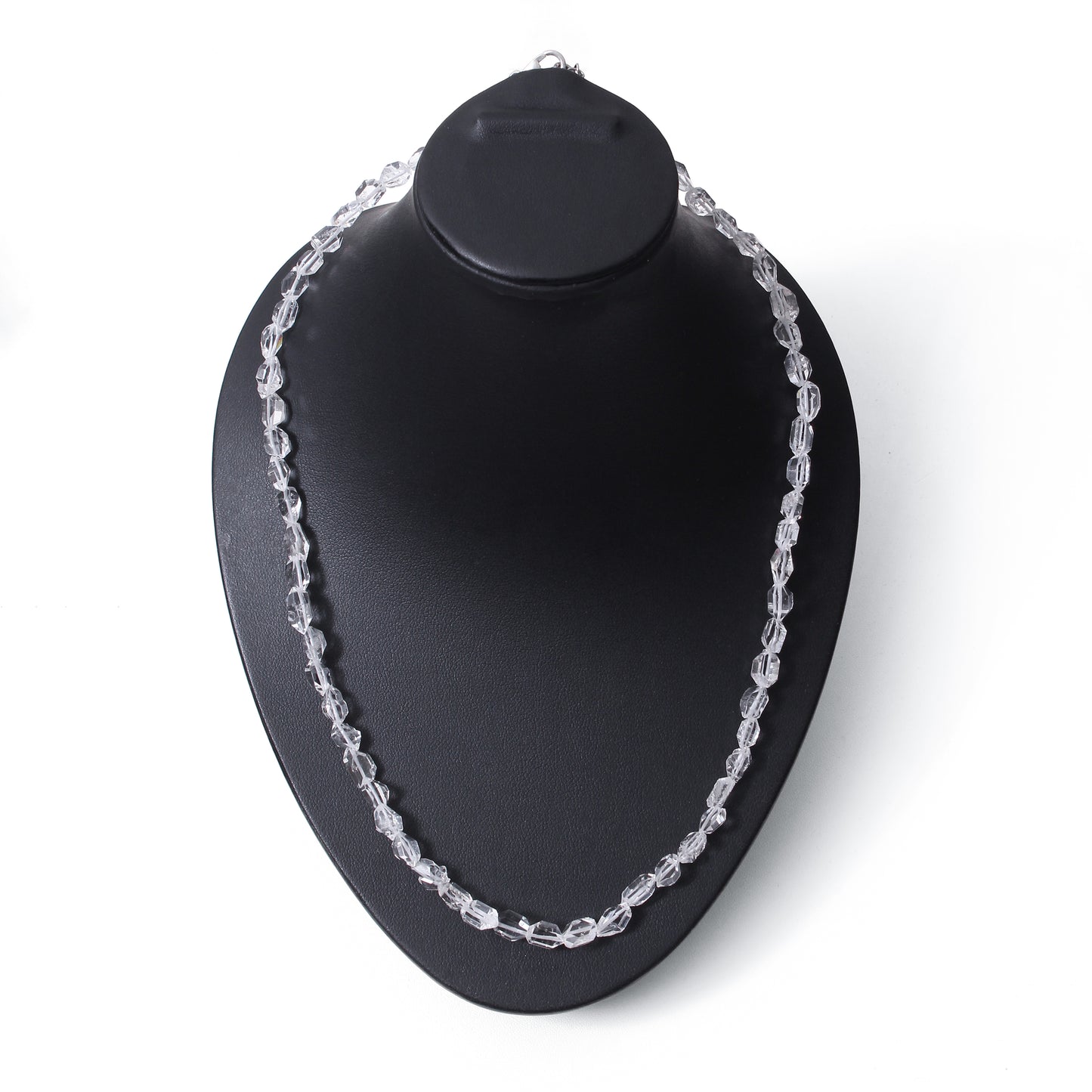 Herkimer Diamond Beaded Necklace – Natural Double-Terminated Quartz Crystal, Clarity & High Vibration Healing Jewelry