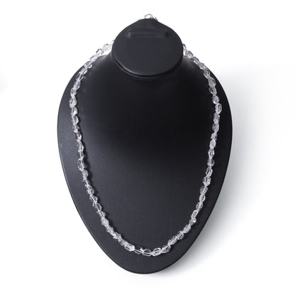 Herkimer Diamond Beaded Necklace – Natural Double-Terminated Quartz Crystal, Clarity & High Vibration Healing Jewelry