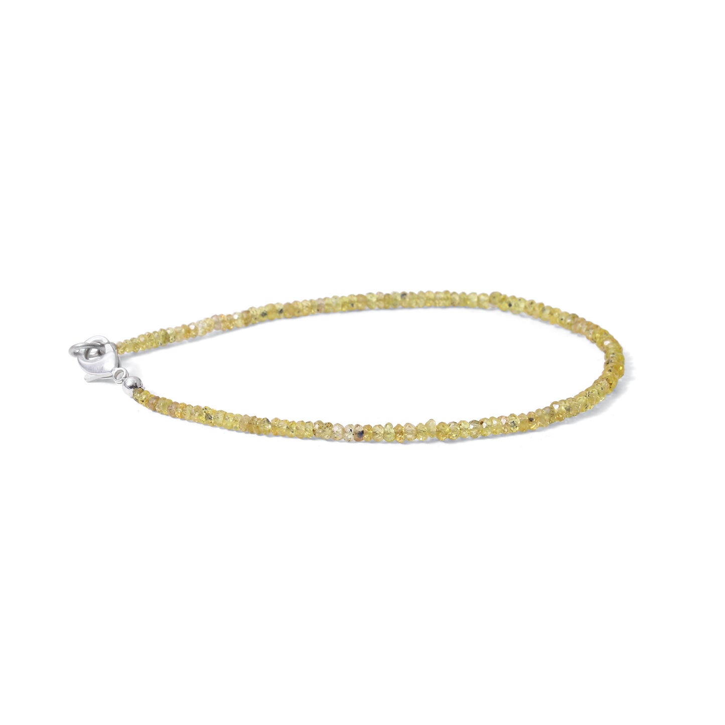 Natural Yellow Sapphire (Pukhraj) Faceted Bead Bracelet | Handmade Jupiter Healing Gemstone Jewelry