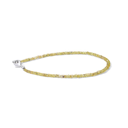 Natural Yellow Sapphire (Pukhraj) Faceted Bead Bracelet | Handmade Jupiter Healing Gemstone Jewelry