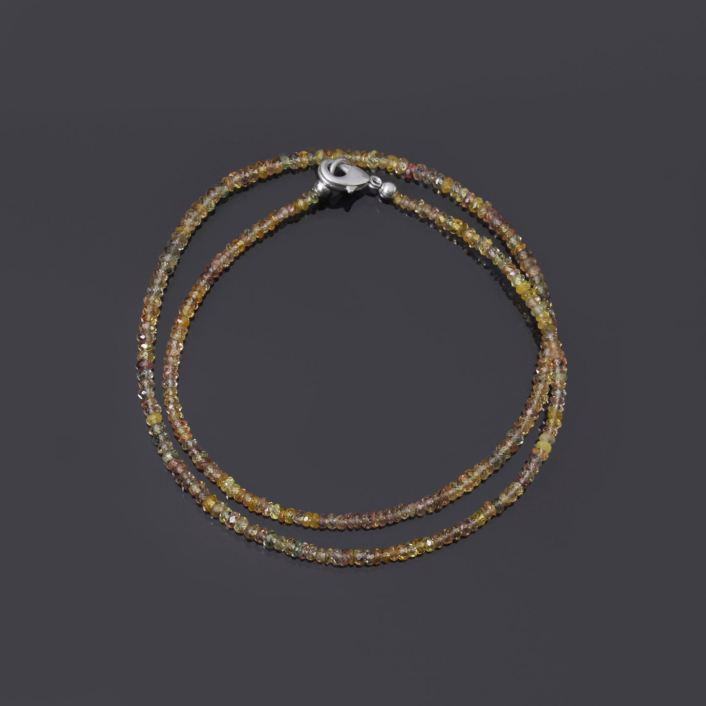 Natural Multi Color Sapphire Faceted Bead Necklace | Handmade Healing Gemstone Jewelry