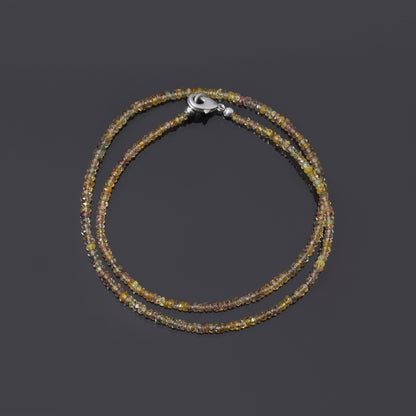 Natural Multi Color Sapphire Faceted Bead Necklace | Handmade Healing Gemstone Jewelry