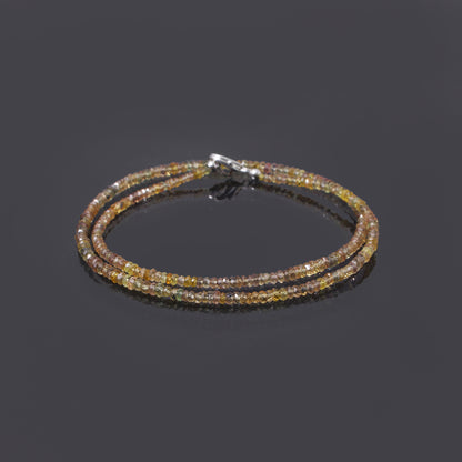 Natural Multi Color Sapphire Faceted Bead Necklace | Handmade Healing Gemstone Jewelry