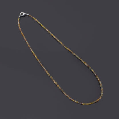 Natural Multi Color Sapphire Faceted Bead Necklace | Handmade Healing Gemstone Jewelry