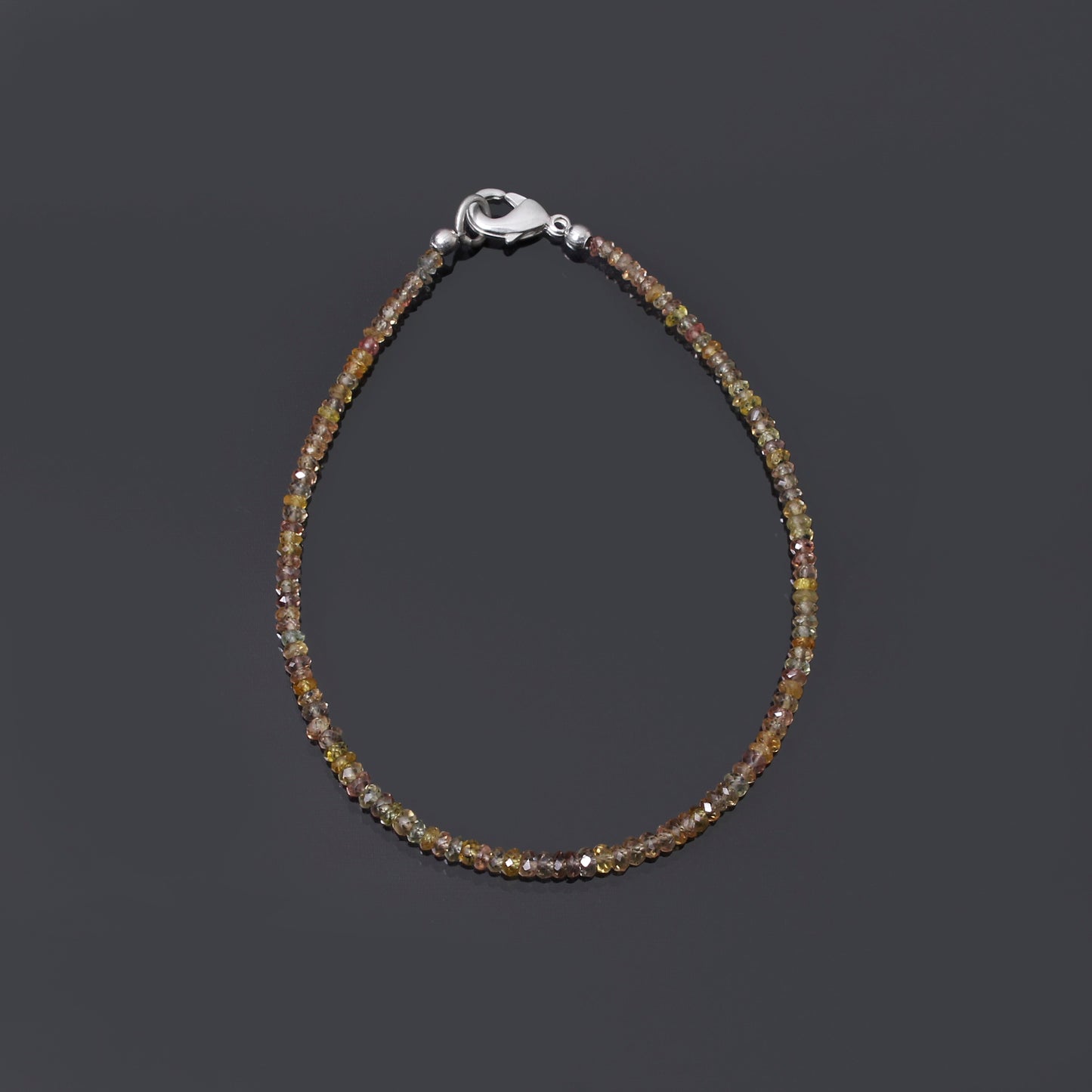 Natural Shaded Sapphire Beaded Necklace | Multi-Color Sapphire Gemstone Jewelry for Elegance & Positive Energy