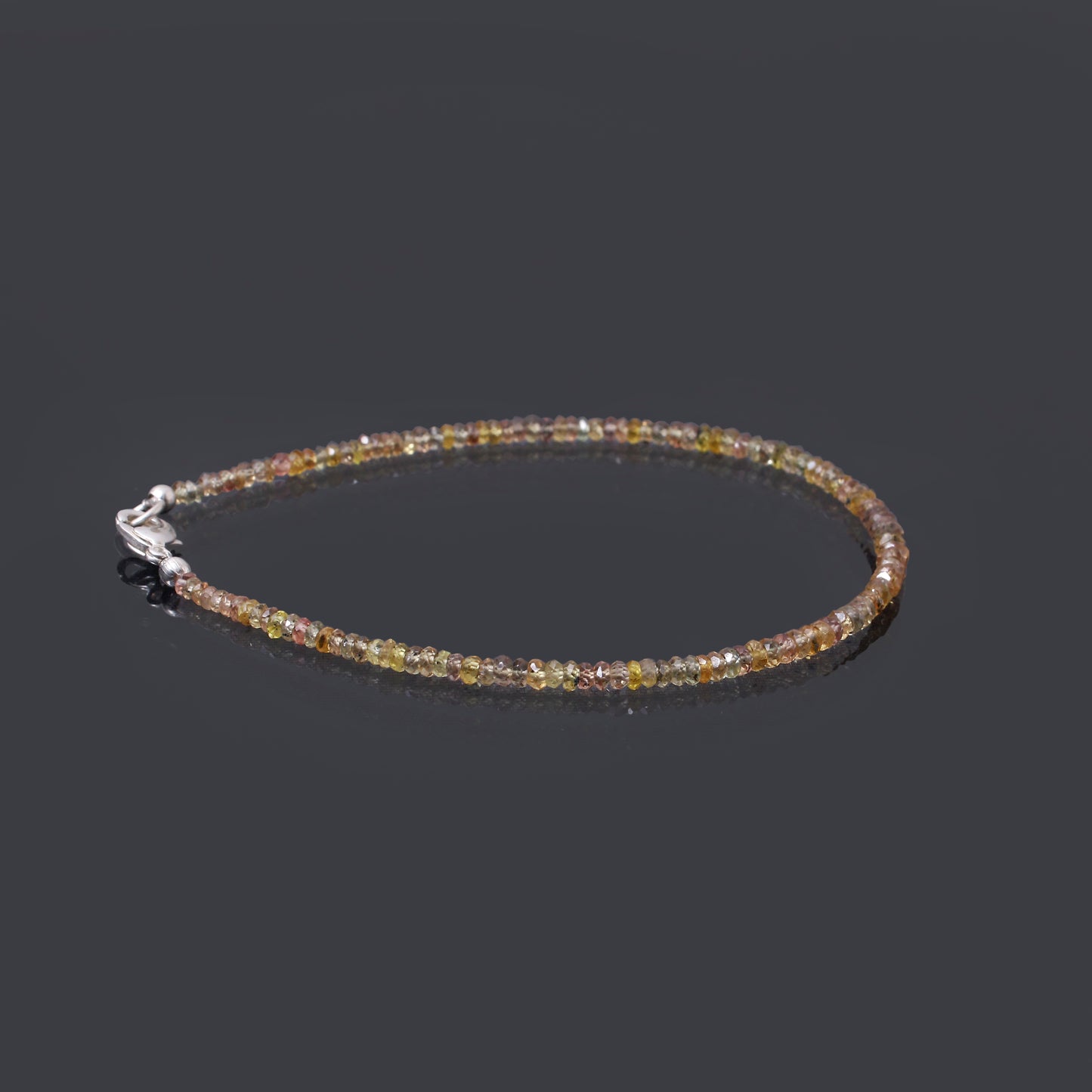 Natural Shaded Sapphire Beaded Necklace | Multi-Color Sapphire Gemstone Jewelry for Elegance & Positive Energy