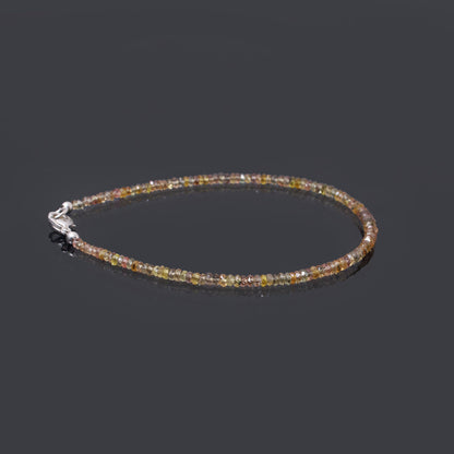 Natural Shaded Sapphire Beaded Necklace | Multi-Color Sapphire Gemstone Jewelry for Elegance & Positive Energy