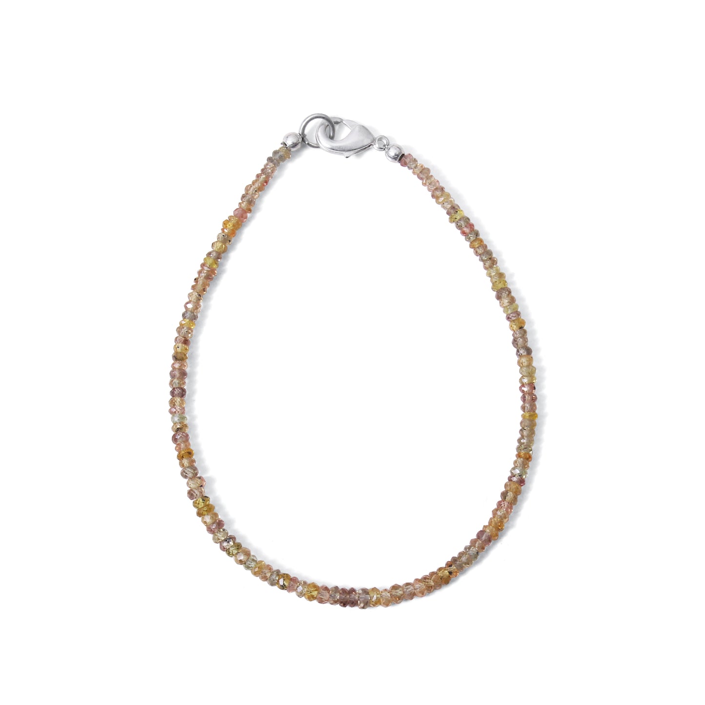 Natural Shaded Sapphire Beaded Necklace | Multi-Color Sapphire Gemstone Jewelry for Elegance & Positive Energy