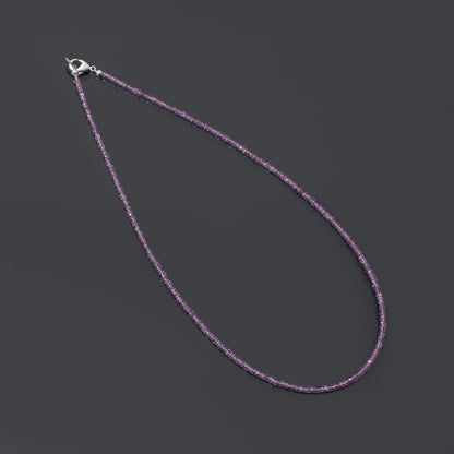 High Quality Natural Pink Sapphire Faceted Bead Bracelet | Genuine Sapphire Gemstone Minimalist Jewelry