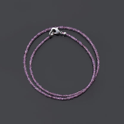 High Quality Natural Pink Sapphire Faceted Bead Bracelet | Genuine Sapphire Gemstone Minimalist Jewelry