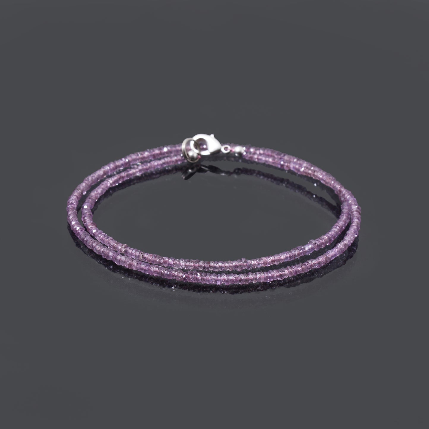 High Quality Natural Pink Sapphire Faceted Bead Bracelet | Genuine Sapphire Gemstone Minimalist Jewelry