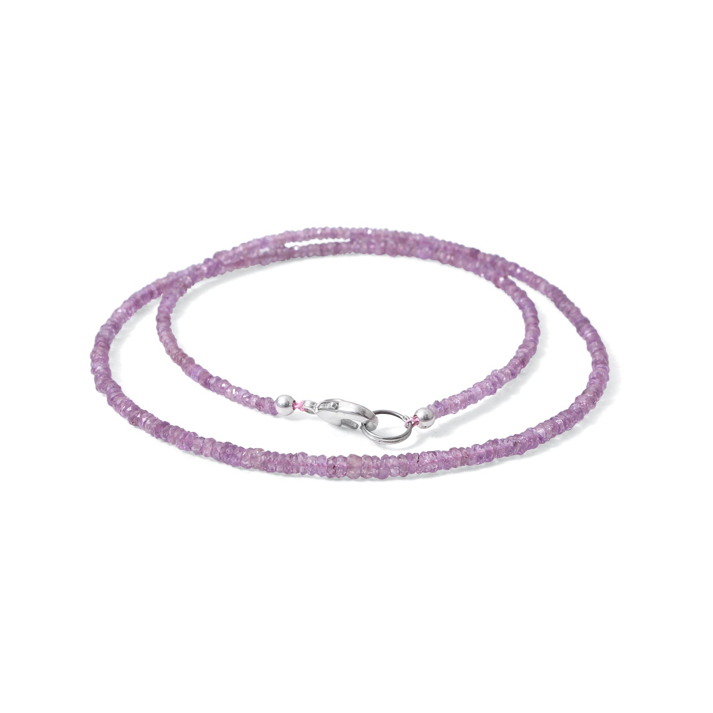 High Quality Natural Pink Sapphire Faceted Bead Bracelet | Genuine Sapphire Gemstone Minimalist Jewelry