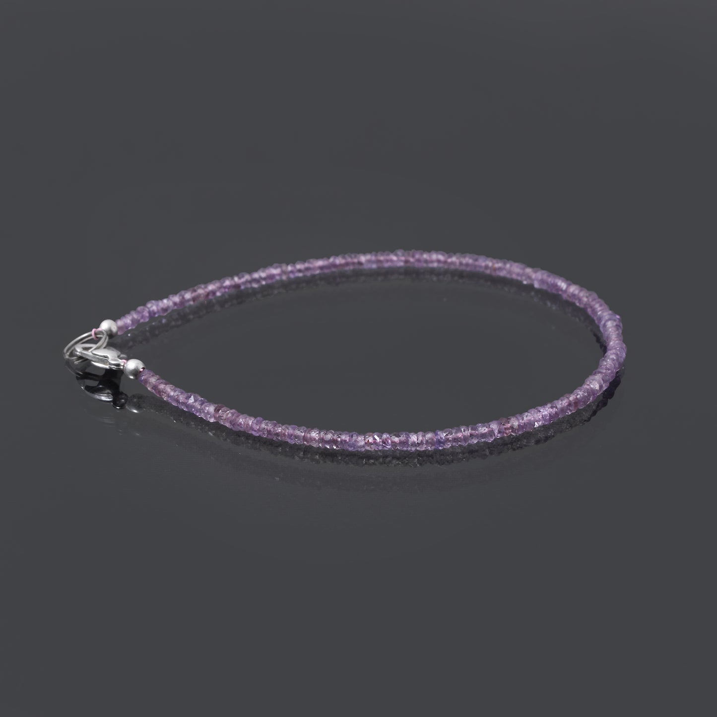 Natural Pink Sapphire Faceted Beaded Necklace – Dainty Handmade Sapphire Gemstone Jewelry | Elegant Feminine Statement Piece