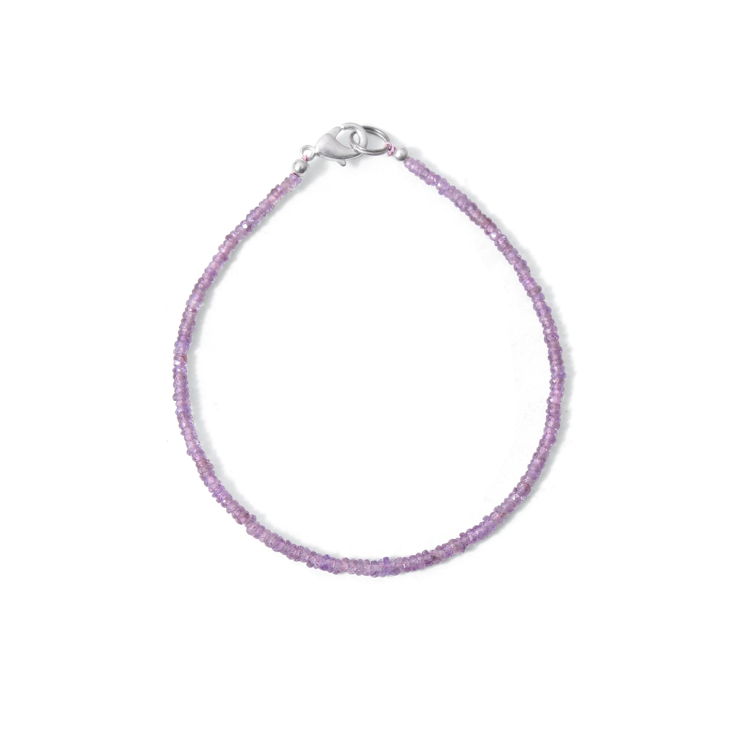 Natural Pink Sapphire Faceted Beaded Necklace – Dainty Handmade Sapphire Gemstone Jewelry | Elegant Feminine Statement Piece