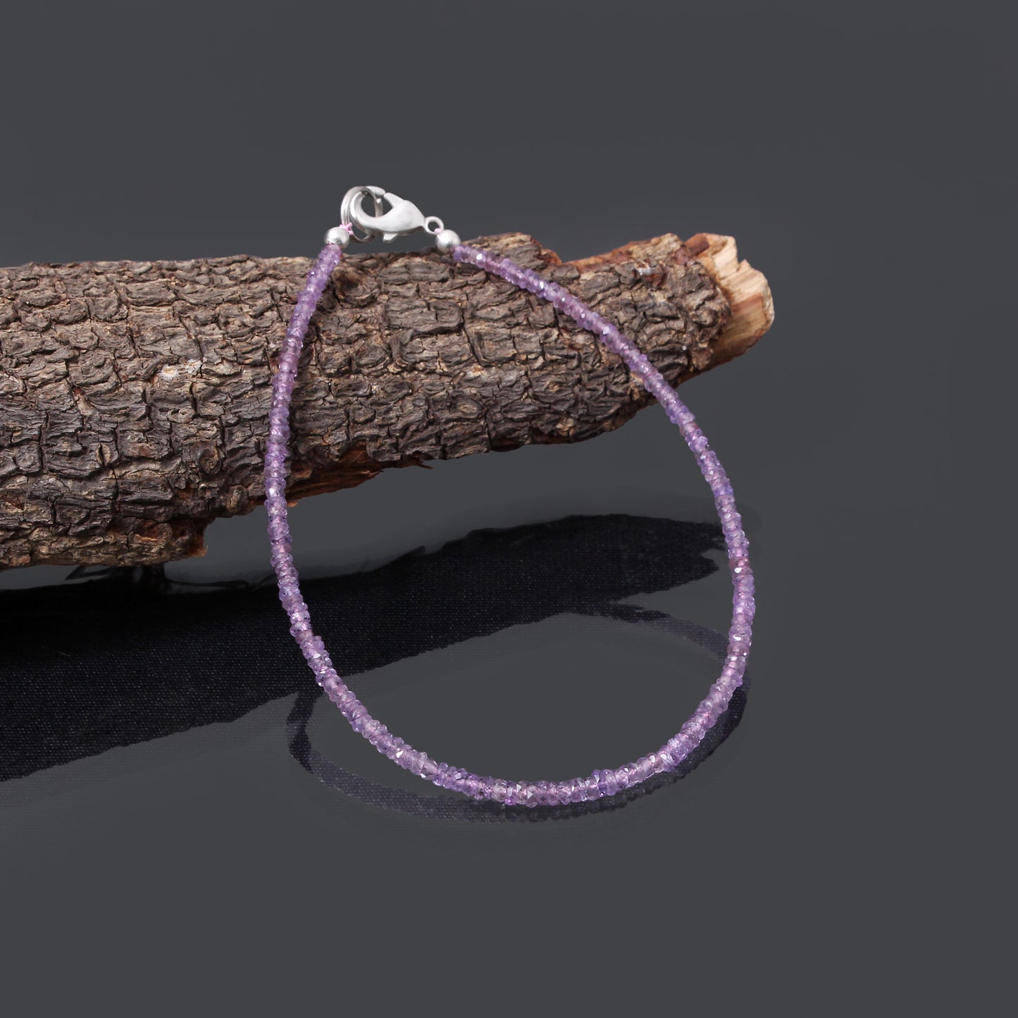 Natural Pink Sapphire Faceted Beaded Necklace – Dainty Handmade Sapphire Gemstone Jewelry | Elegant Feminine Statement Piece